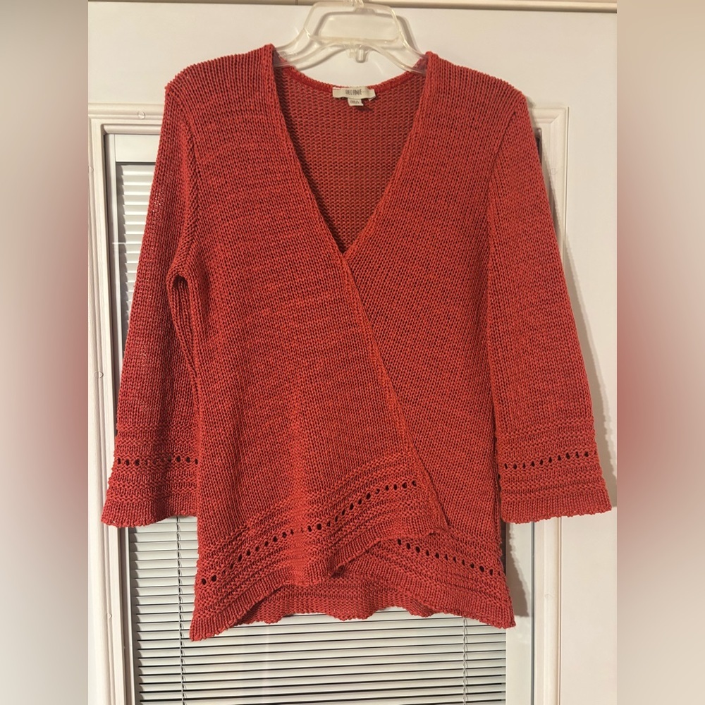 Bellamie burnt orange V-Neck Sweater